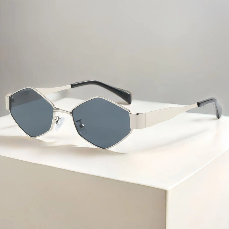 Óculos de Sol Hexágono Fashion Unissex – Luxo e Design Único 2025
