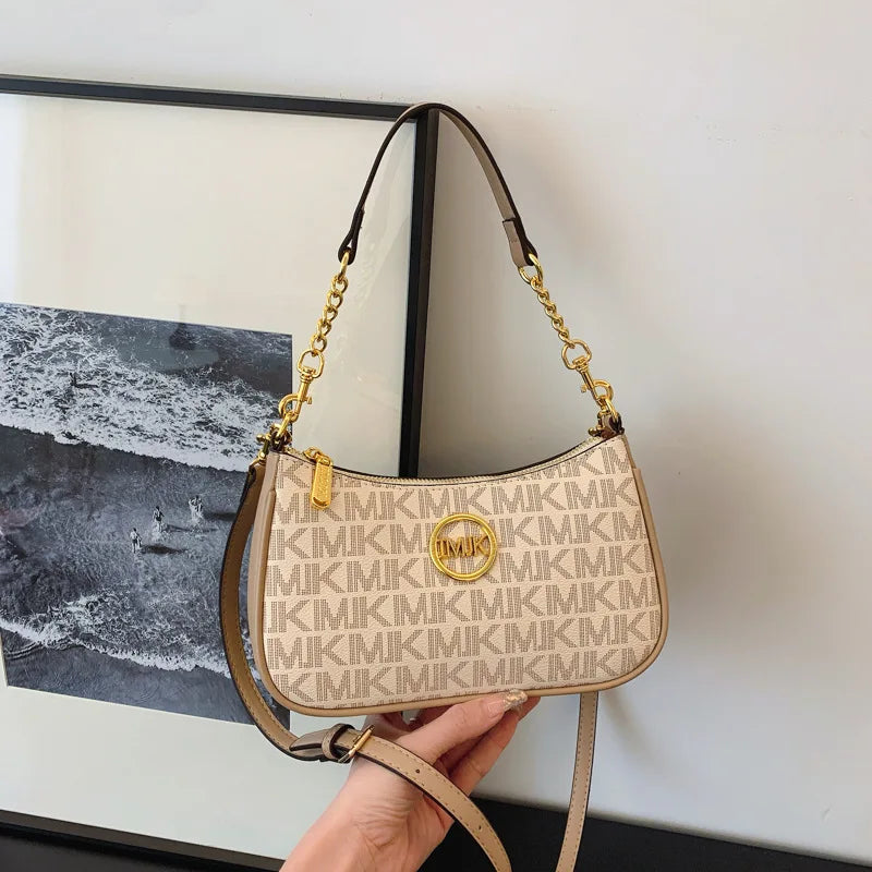 Bolsa Feminina de Ombro com Corrente – Estilo Retrô Luxo