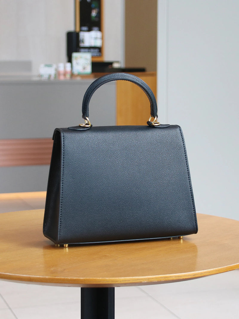 Bolsa Feminina de Mão Luxo Pequena – Estilo Executivo com Estampa Palm