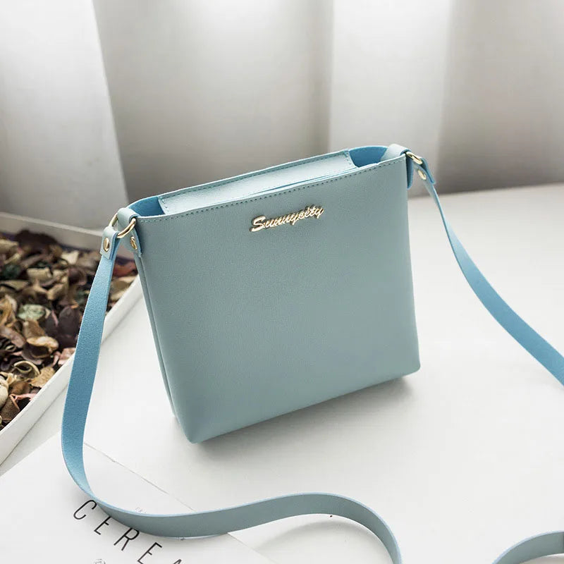Mini Bolsa Feminina de Ombro – Couro PU, Alça Transversal