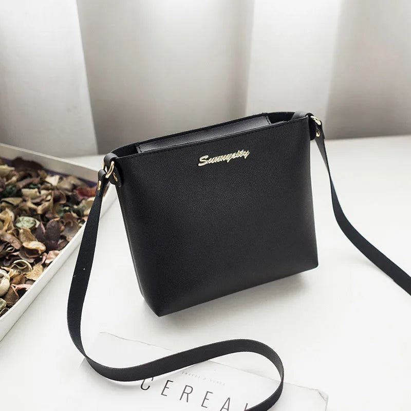 Mini Bolsa Feminina de Ombro – Couro PU, Alça Transversal