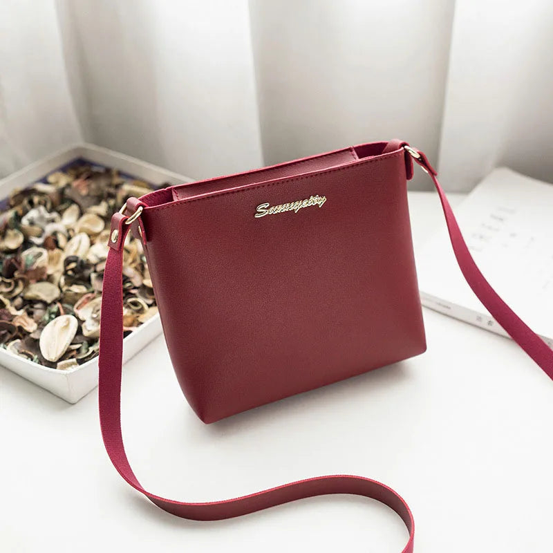 Mini Bolsa Feminina de Ombro – Couro PU, Alça Transversal