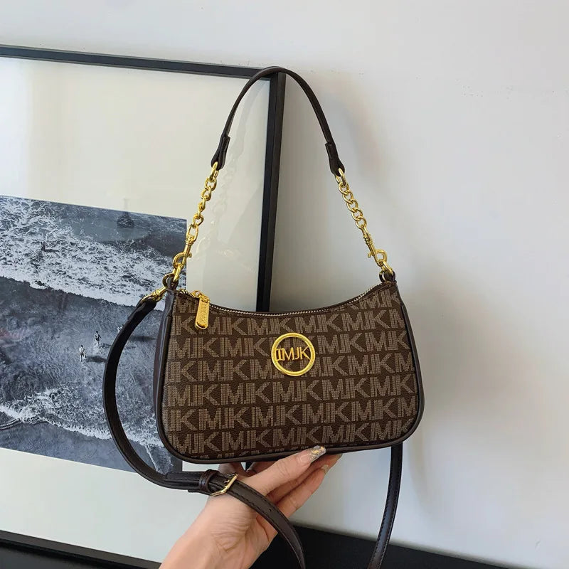 Bolsa Feminina de Ombro com Corrente – Estilo Retrô Luxo