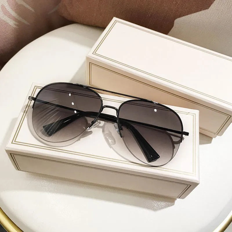 Óculos de Sol Unisex Aviador Clássico – Armação de Metal, Anti-UV