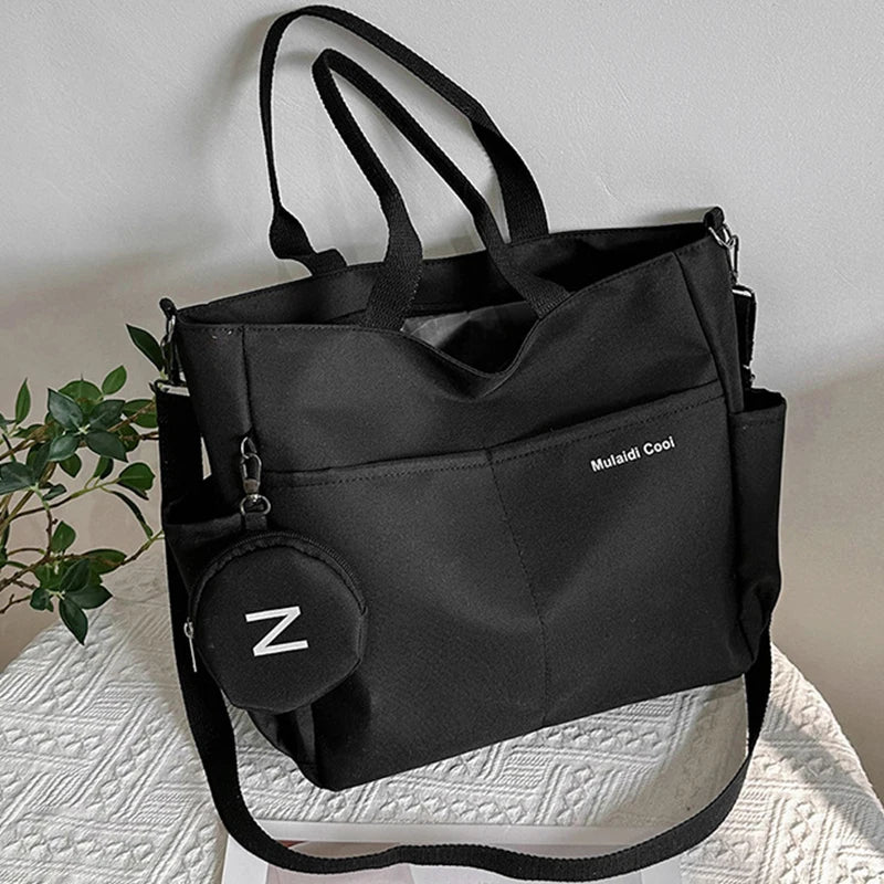 Bolsa de Viagem Feminina Grande com Mini Bolsa – Impermeável em Nylon