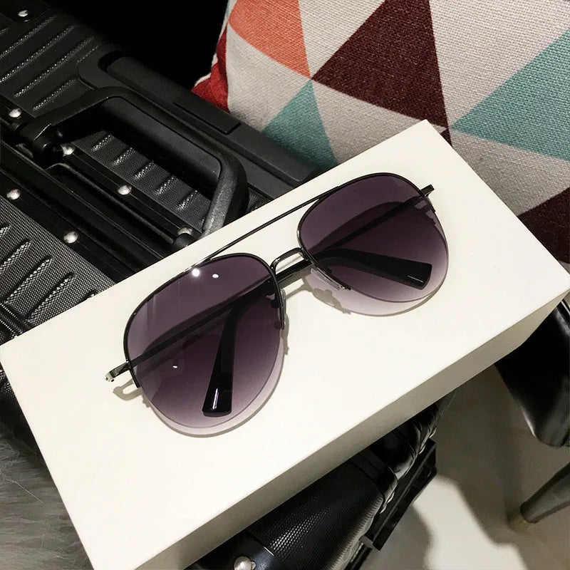 Óculos de Sol Unisex Aviador Clássico – Armação de Metal, Anti-UV