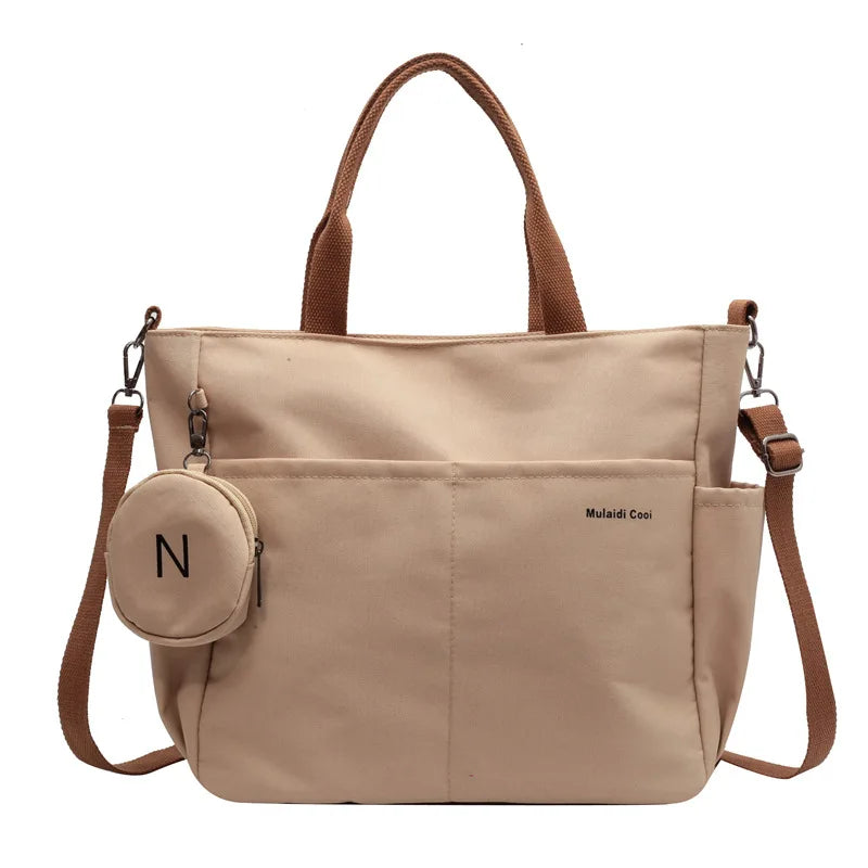 Bolsa de Viagem Feminina Grande com Mini Bolsa – Impermeável em Nylon