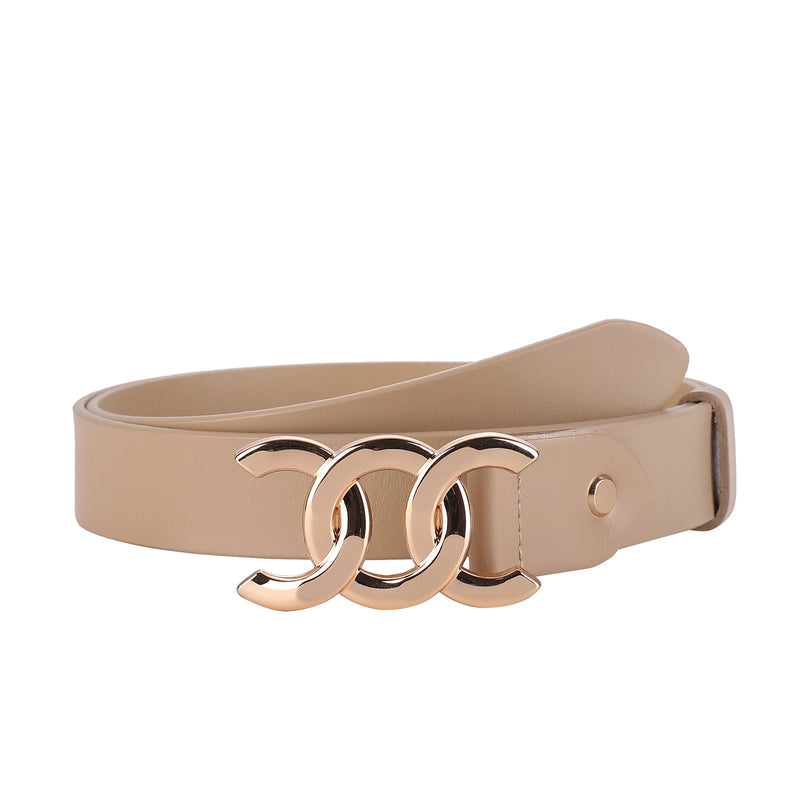 Cinto Feminino Fino Couro Legítimo Versátil