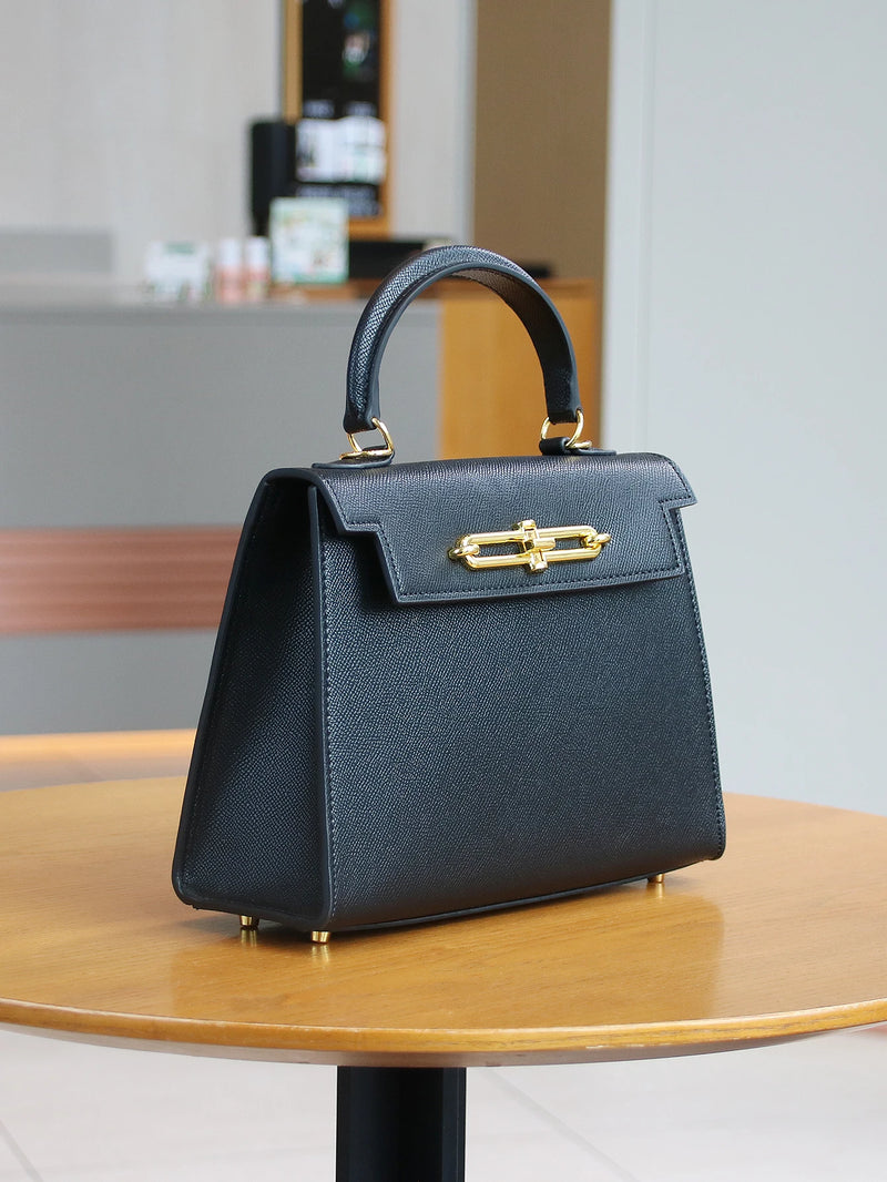 Bolsa Feminina de Mão Luxo Pequena – Estilo Executivo com Estampa Palm