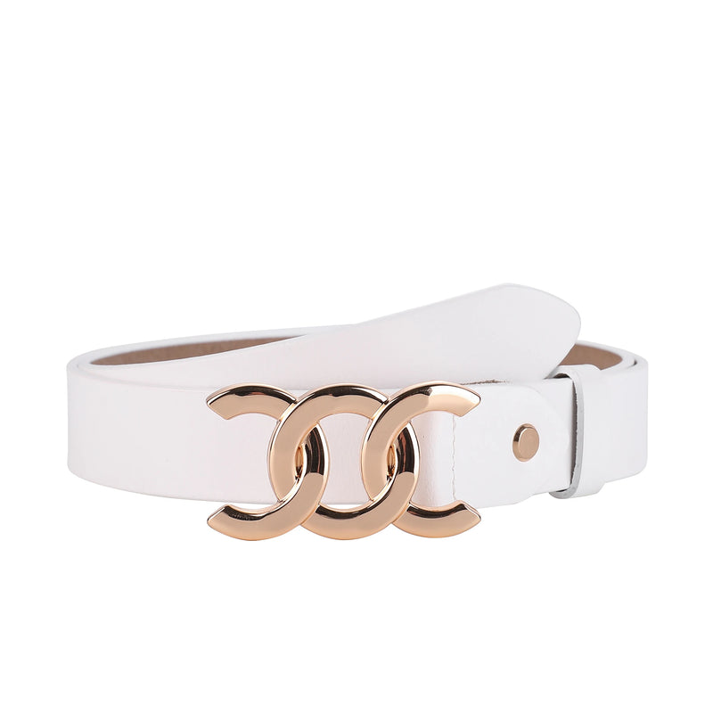 Cinto Feminino Fino Couro Legítimo Versátil