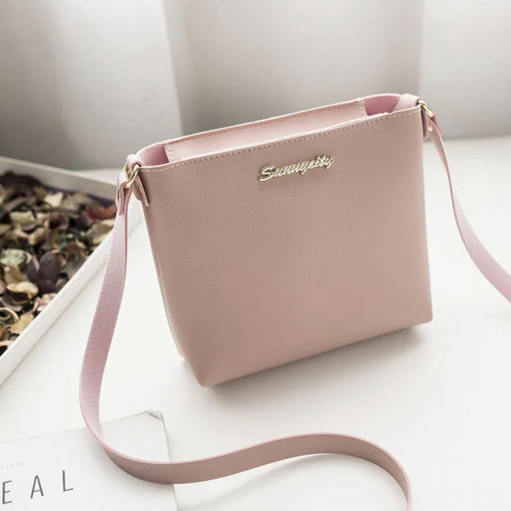 Mini Bolsa Feminina de Ombro – Couro PU, Alça Transversal