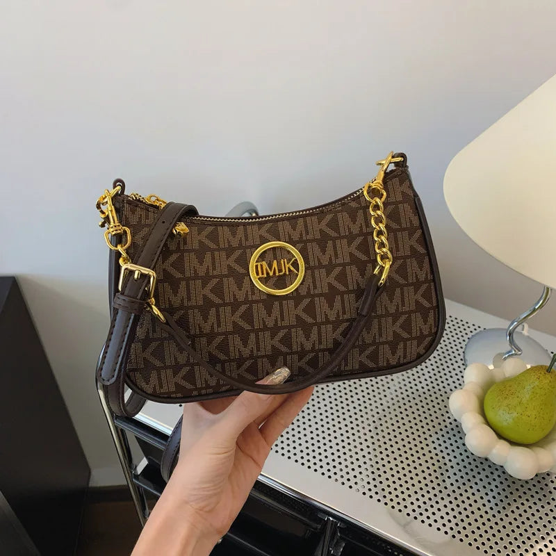 Bolsa Feminina de Ombro com Corrente – Estilo Retrô Luxo