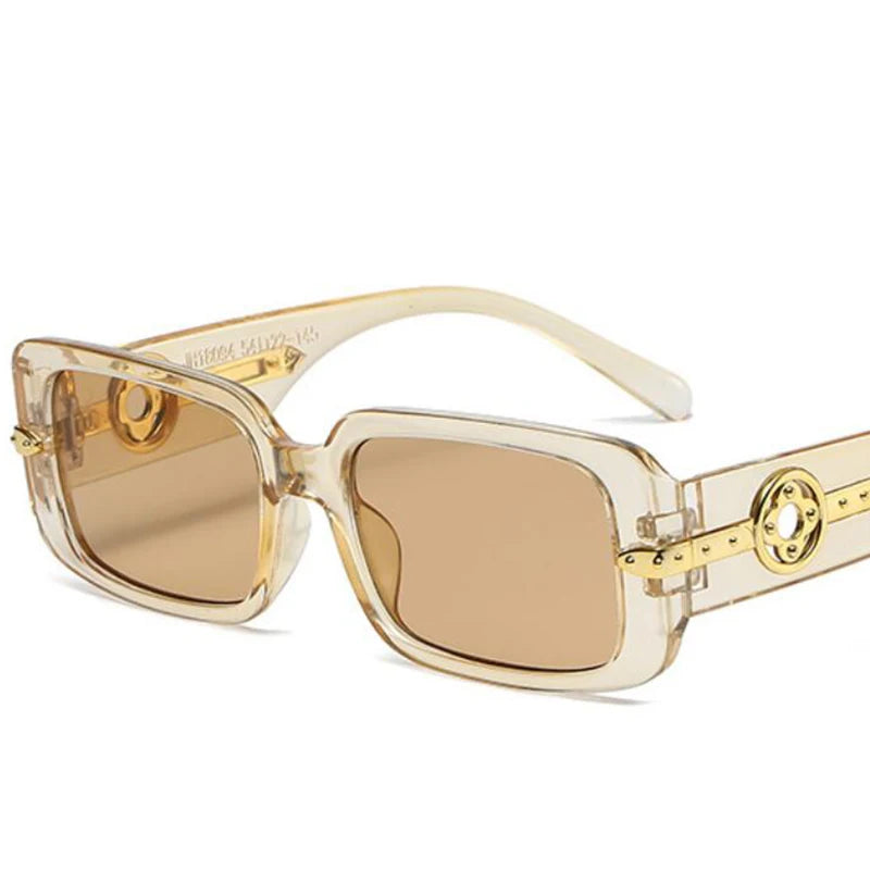 Óculos Classic Black Square – Elegância Atemporal com Detalhe Floral em Metal